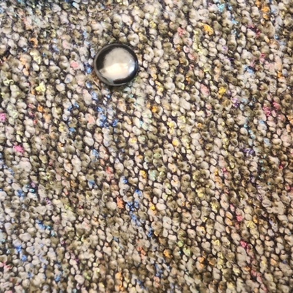 Sag Harbor Dress sweater jacket. Shoulder pads. Size 12. Multicolor. - Picture 4 of 5